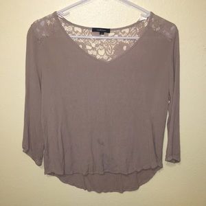 Tan crop sleeve shirt!
